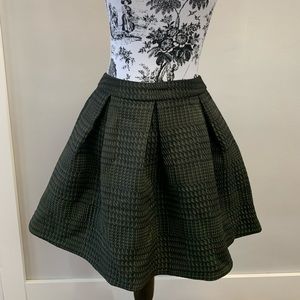 Green Express Aline Houndstooth Skirt